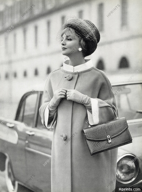 Jean Patou 1960 Dormeuil, Sac et gants Hermès
