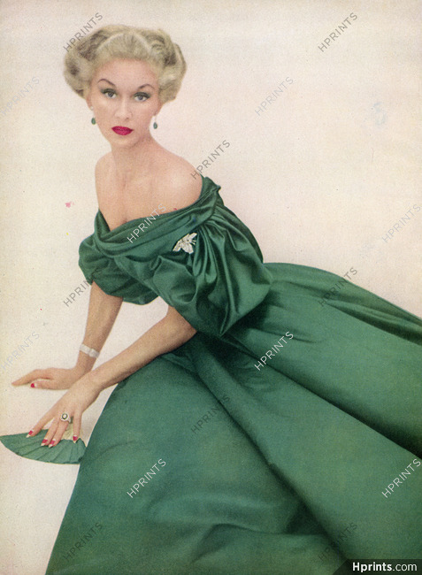 Ceil Chapman 1951 Green Ball Dress, Van Cleef & Arpels, Photo Coffin