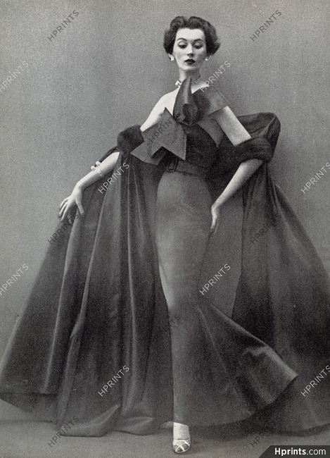 Jacques Fath 1950 Evening Dress, Photo Richard Avedon