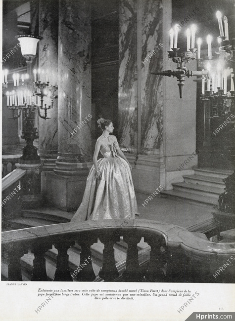 Jeanne Lanvin 1947 Evening Dress, Tissu Paret, Crinoline, Photo Savitry