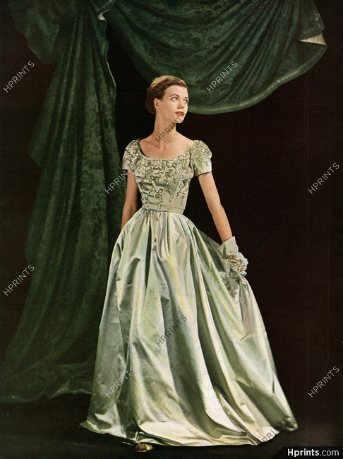 Robert Piguet 1947 Evening gown, Fashion Photography
