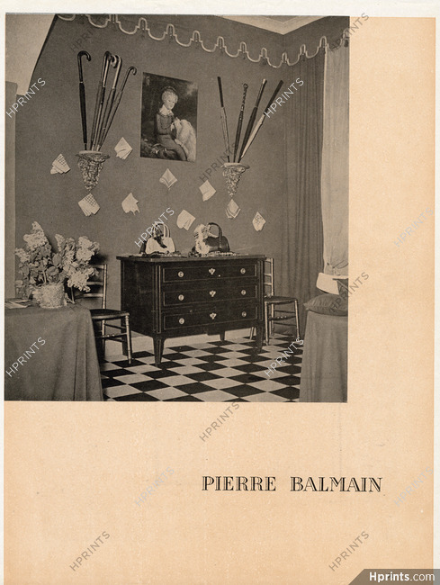 Pierre Balmain 1949 Vitrines et Boutiques de la Haute Couture Parisienne