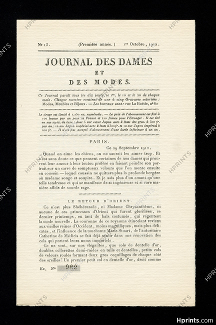 Journal des Dames et des Modes 1912 N°13
