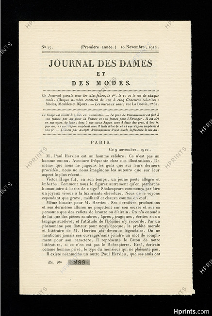 Journal des Dames et des Modes 1912 N°17, 8 pages