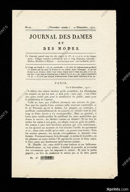 Journal des Dames et des Modes 1912 N°20, 8 pages