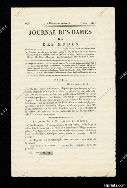 Journal des Dames et des Modes 1913 N°34