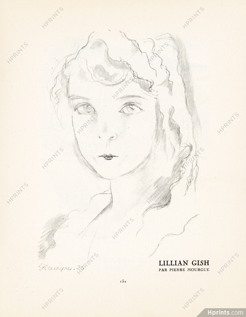 Lillian Gish, 1923 - Pierre Mourgue. La Gazette du Bon Ton, n°4