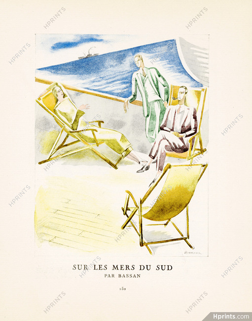 Sur les Mers du Sud, 1923 - Bassan. La Gazette du Bon Ton, n°4