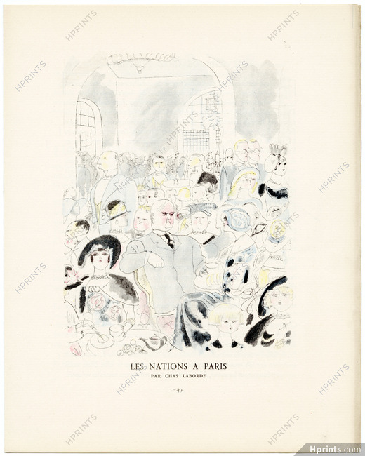 Les Nations à Paris, 1924 - Chas Laborde. La Gazette du Bon Ton, n°6