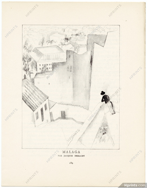 Malaga, 1924 - Jacques Demachy. La Gazette du Bon Ton, n°7