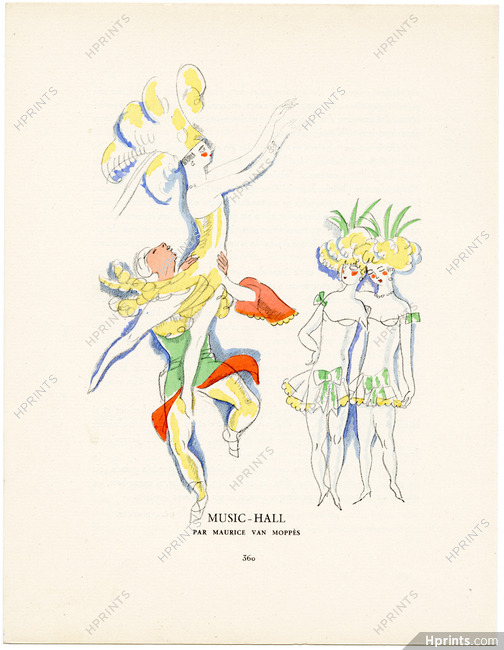 Music-Hall, 1924 - Maurice Van Moppès, Chorus Girl. La Gazette du Bon Ton, n°9