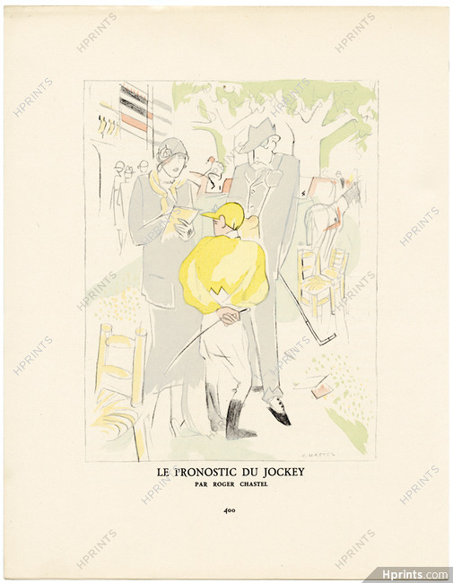 Le Pronostic du Jockey, 1924 - Roger Chastel, Horse Racing. La Gazette du Bon Ton, n°10