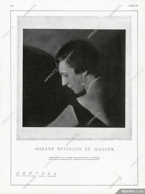 Drecoll 1927 Madame Besançon de Wagner