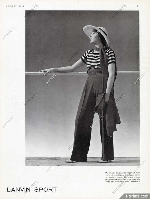 Lanvin Sport 1932 Pyjama de plage, Beachwear — Clipping