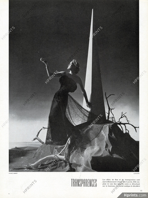Jeanne Lanvin 1937 Transparences, Black Lace, Photo André Durst