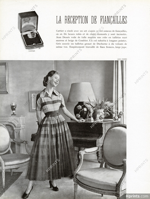 Jean Dessès 1948 Cartier, Anneau de fiançailles