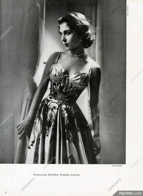 Jean Dessès 1948 Mlle Samiha Wahba Pacha, Photo Lipnitzki