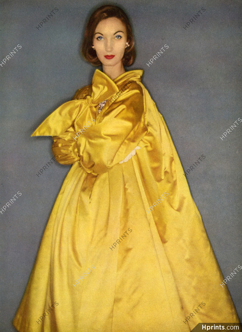 Nettie Rosenstein 1955 Coat and dress, Harry Winston, Photo Clifford Coffin