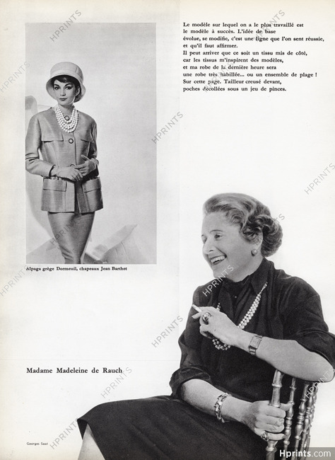 Mme Madeleine de Rauch 1961 Photo Georges Saad