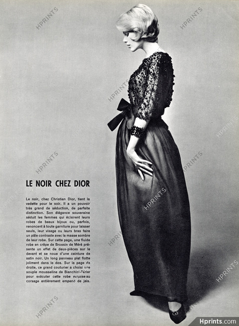 Le Noir Chez Dior 1960 Bianchini Férier, Photo Pottier