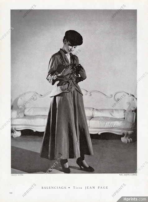 Balenciaga 1948 Tissu Jean Page, Photo Schall