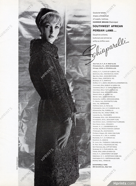 Schiaparelli Furs 1958