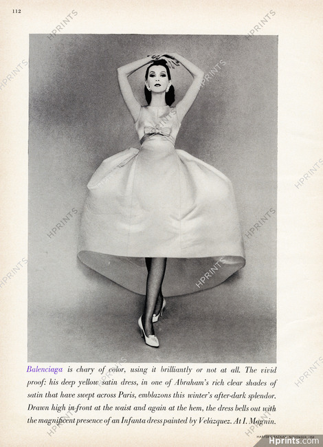 Balenciaga 1958 Satin Dress, Abraham, Photo Richard Avedon