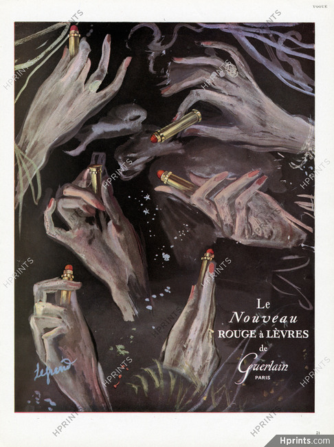 Guerlain (Cosmetics) 1948 Le Nouveau Rouge à Lèvres, Legrand