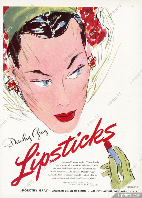 Dorothy Gray 1944 Lipsticks