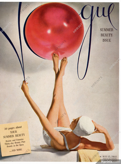 Vogue Cover May 15, 1941 Summer Beauty Issue, Photo Horst