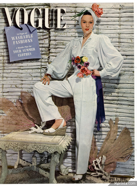 Vogue Cover May 1, 1941 White With Colour, Bergdorf Goodman, Photo Rawlings