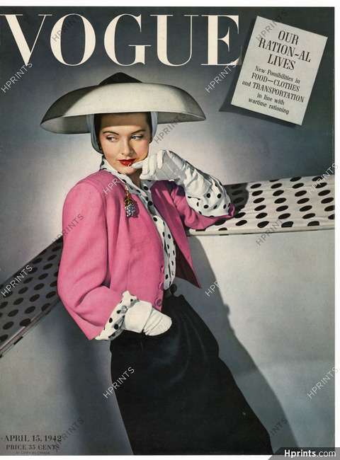 Vogue Cover April 15, 1942 Our Ration-al Lives