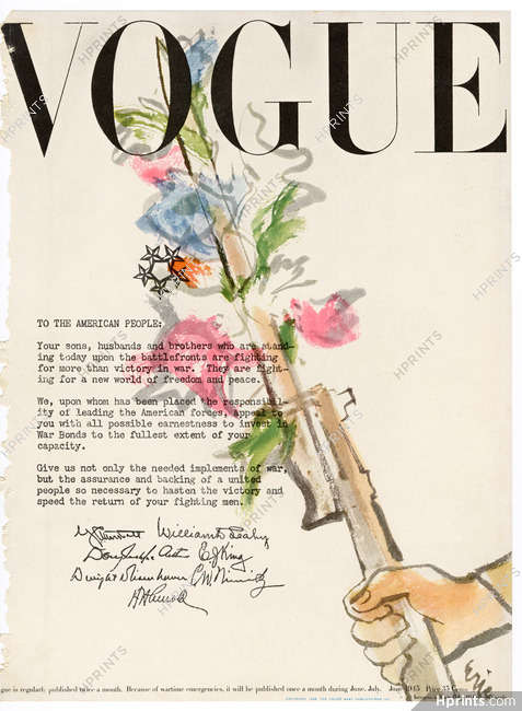 Vogue Cover June 1945 Victory Cover by Eric