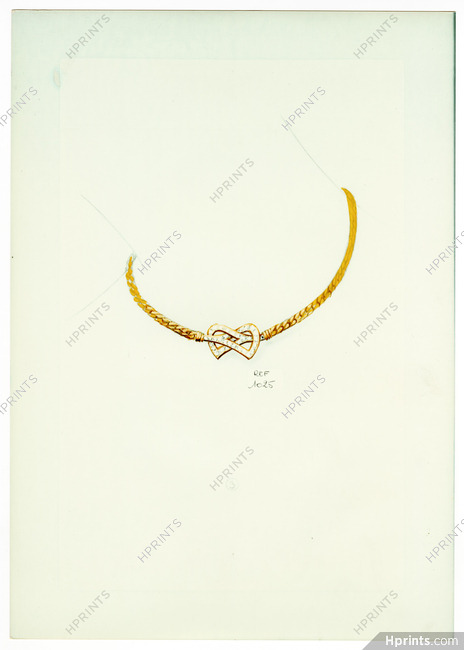 Necklace (Cartier ?) Glazed photo paper Ref. 1025 Archive
