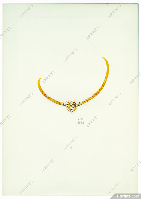 Necklace (Cartier ?) Glazed photo paper Ref. 1022 Archive