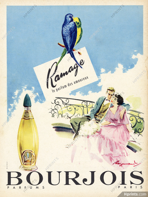 Bourjois (Perfumes) 1954 Ramage, Lovers, Raymond (Brénot)