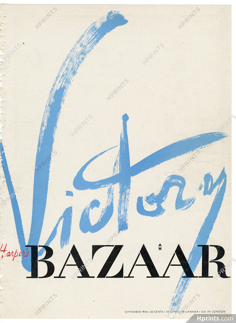 Harper's Bazaar Cover September 1945 Victory, World War II