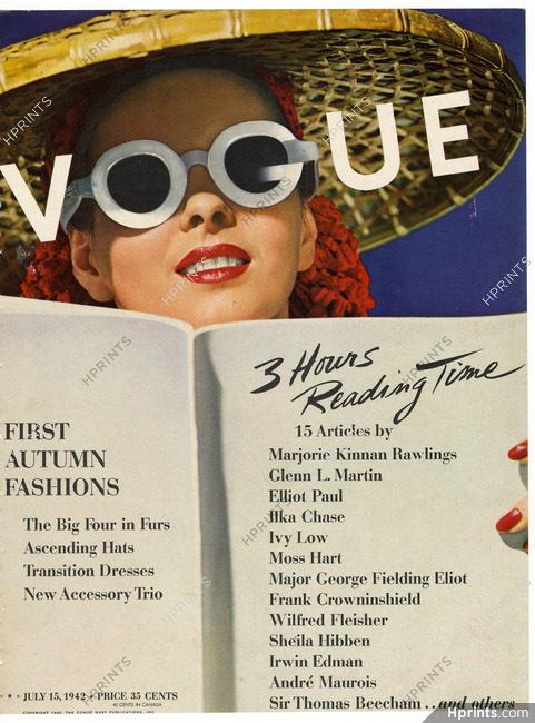 American Vogue Cover July 15, 1942 Design by Liberman