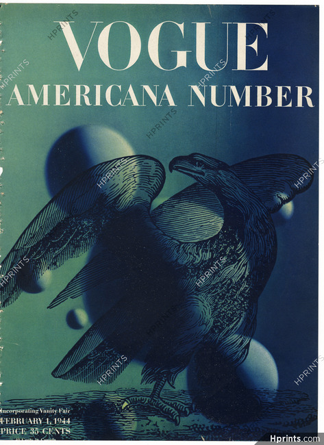 Vogue Cover February 1, 1944 Americana Number