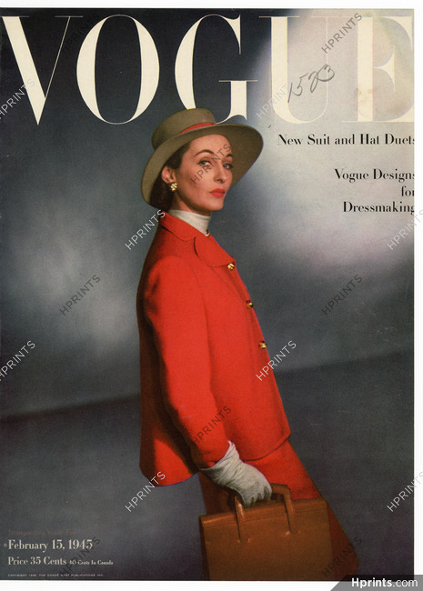 American Vogue Cover February 15, 1945