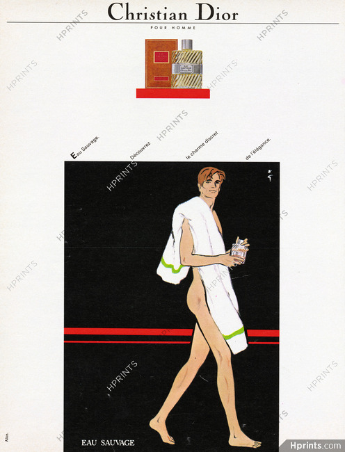 Christian Dior (Perfumes) 1983 Eau Sauvage, René Gruau