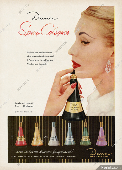Dana 1957 Spray Colognes, Tabu