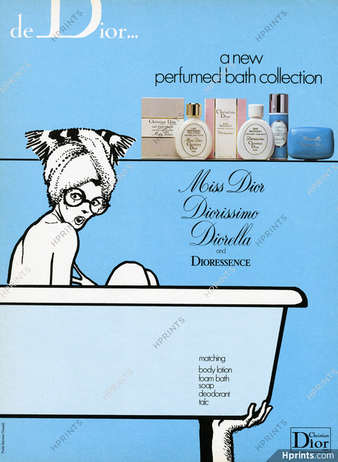 Christian Dior 1975 Perfumed Bath Collection