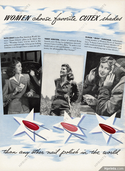 Cutex 1943 Women Flyers of America