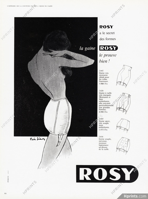 Rosy (Lingerie) 1956 Pierre Simon, Girdle