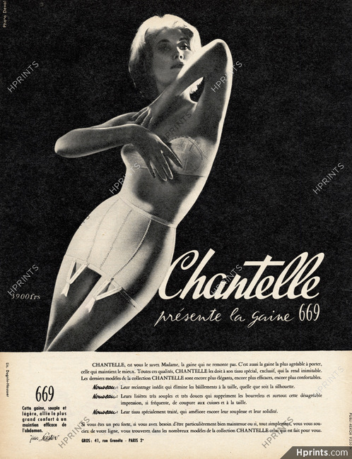 Chantelle (Lingerie) 1958 Girdle 669, Bra, Photo Deval