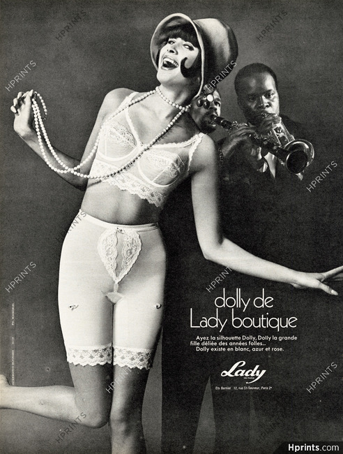 Lady (Lingerie) 1969 Dolly Panty, Bra, Jazz player, Photo Roland