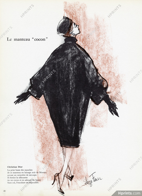 Christian Dior 1958 Le Manteau Cocon, Moreau, Eliza Fenn