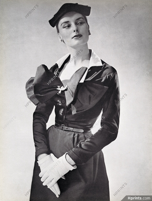 Christian Dior 1951 Noeud au décolleté, Boléro, Staron, Photo Seeberger