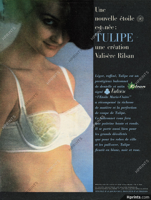 Valisère (Lingerie) 1960 "Tulipe" Bra, Photo Jean-Loup Sieff